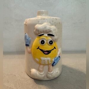 Yellow M&M Chef & Mitts Small Flower Bud Vase Vintage